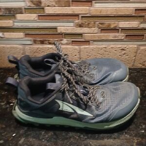 Altra Womens Blue and Green Athletic Shoes